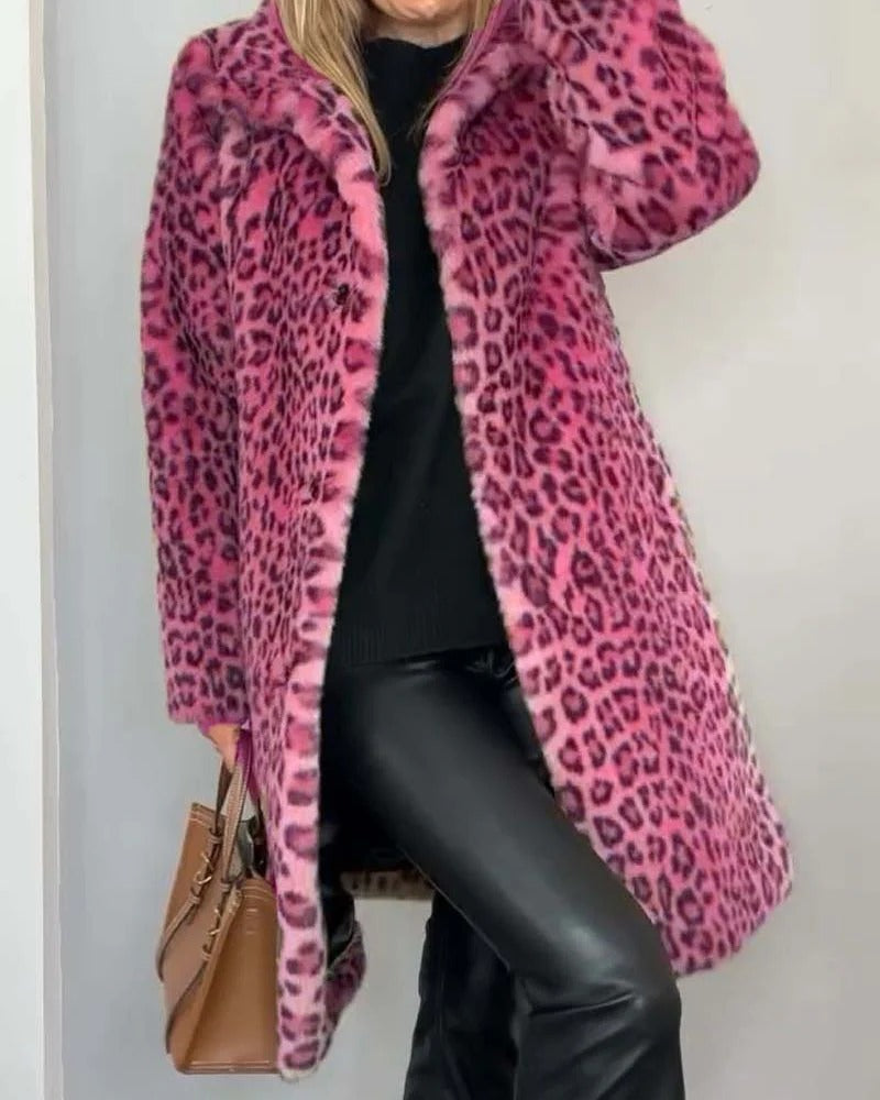 Elisa- Abrigo de Leopardo Elegante