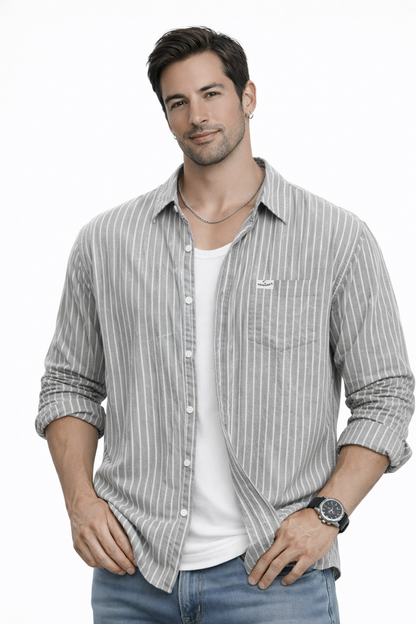 Felipe-Camisa de rayas con elegancia versátil