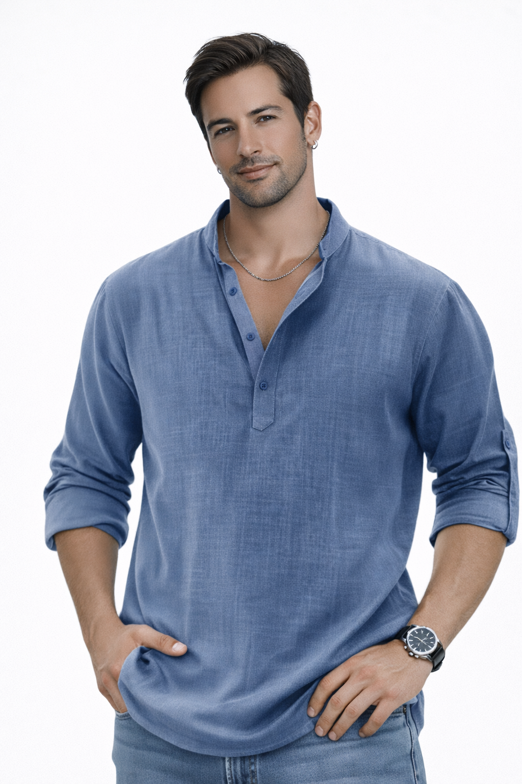 Alvaro-Camisa cuello alto