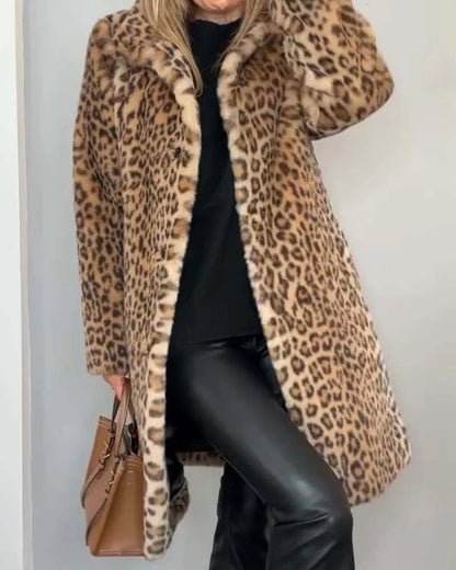 Elisa- Abrigo de Leopardo Elegante