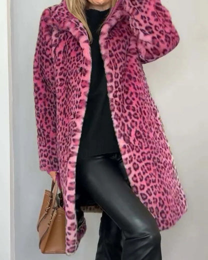 Elisa- Abrigo de Leopardo Elegante