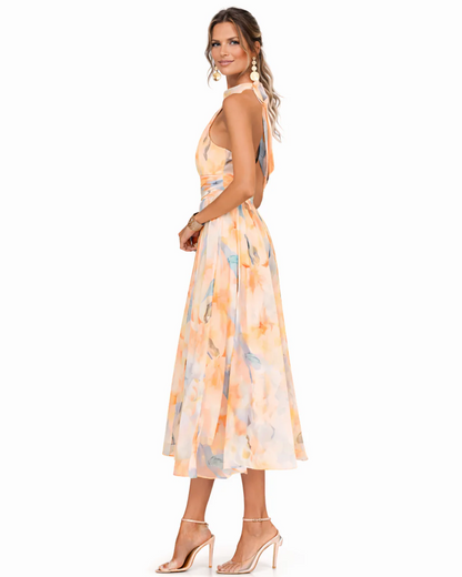 Aurora | Vestido con cuello halter