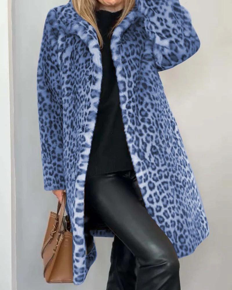 Elisa- Abrigo de Leopardo Elegante