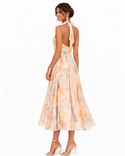 Aurora | Vestido con cuello halter