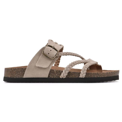Sandalia de corcho trenzado