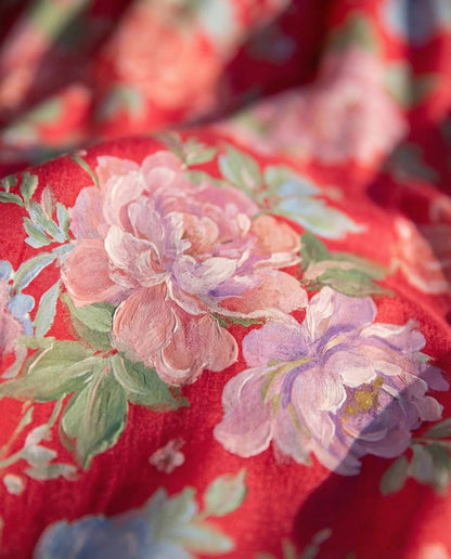 Minelda | Elegante vestido floral con escote en V