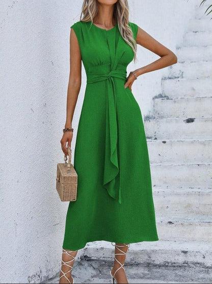 Eva - Vestido elegante sin mangas con cinturón ajustable