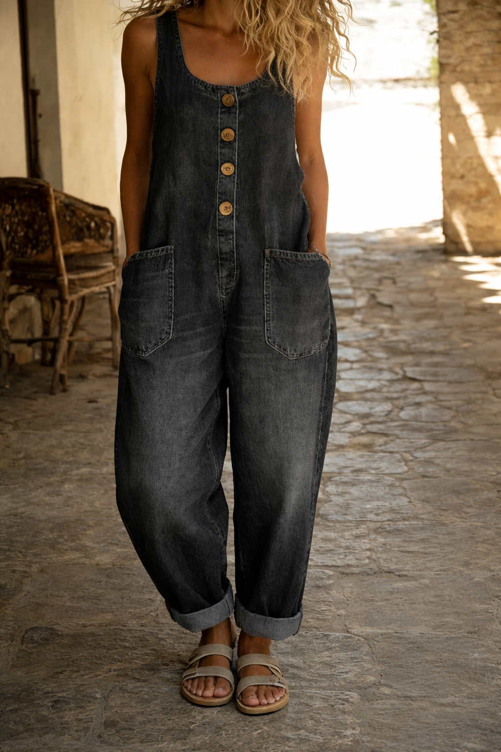 Rocio - Mono informal de denim