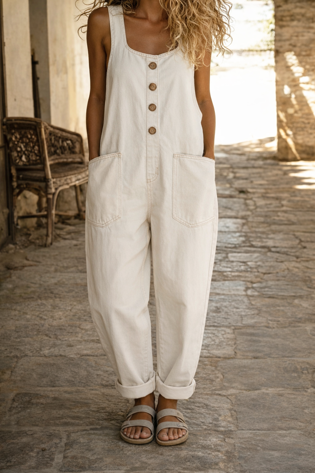 Rocio - Mono informal de denim